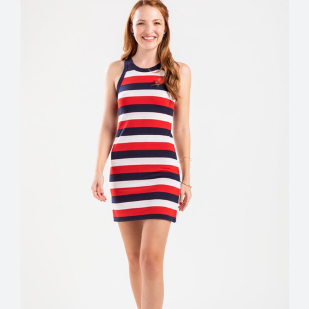 Red, white, and blue dress
